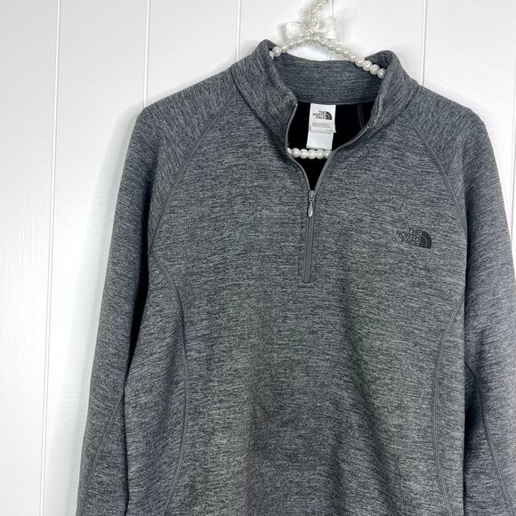 the North Face Glacier 1/4 Zip Fleece in Gray SZ L - Picture 6 of 7